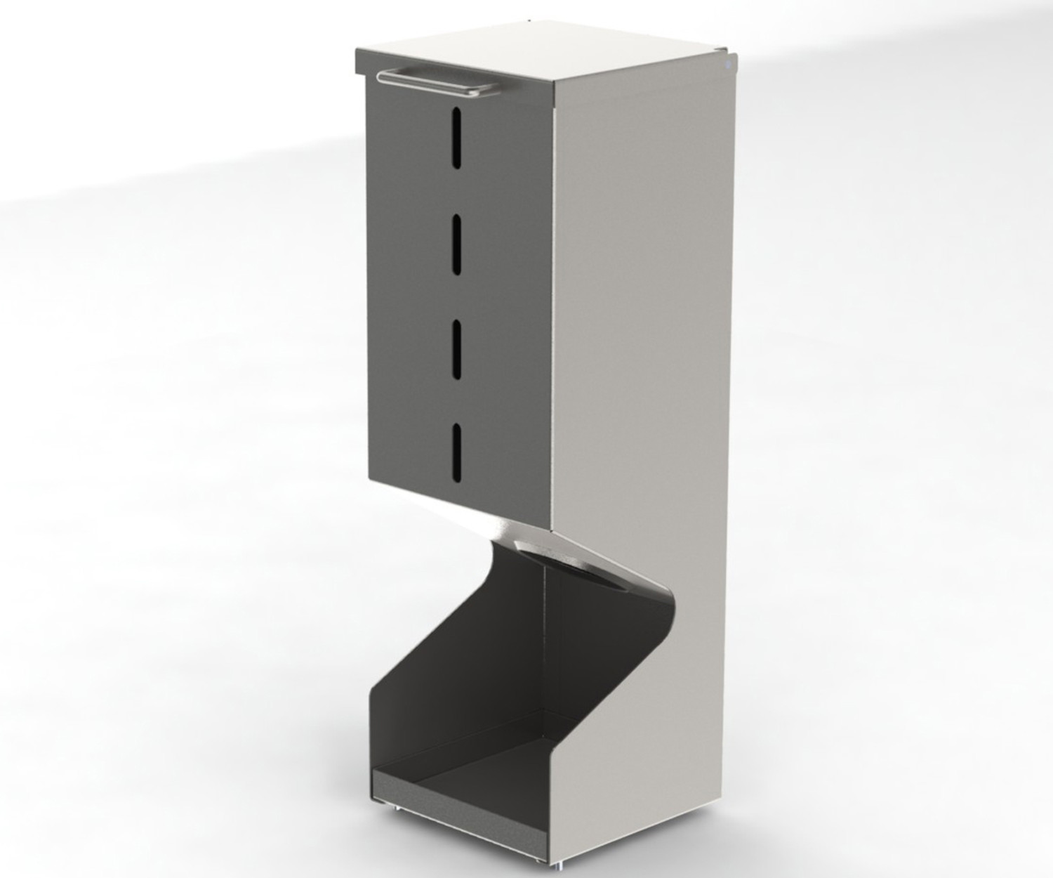Stainless steel dispenser for single-use items