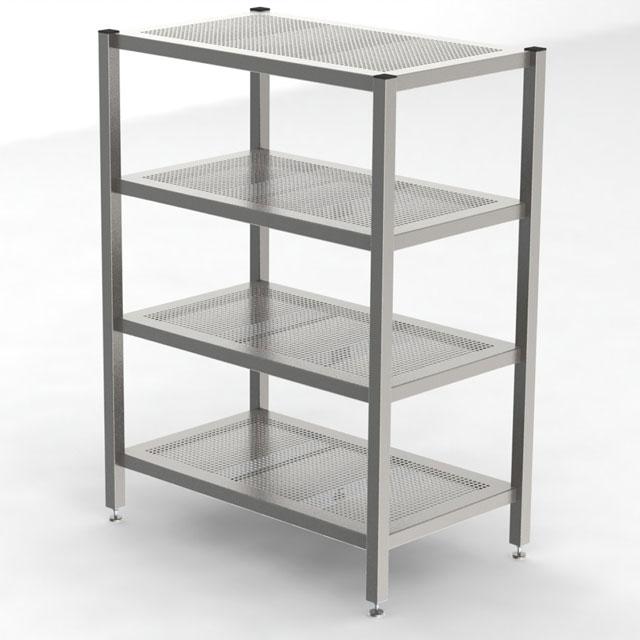 RR4GEL Stainless Steel Cleanroom Shelving Unit
