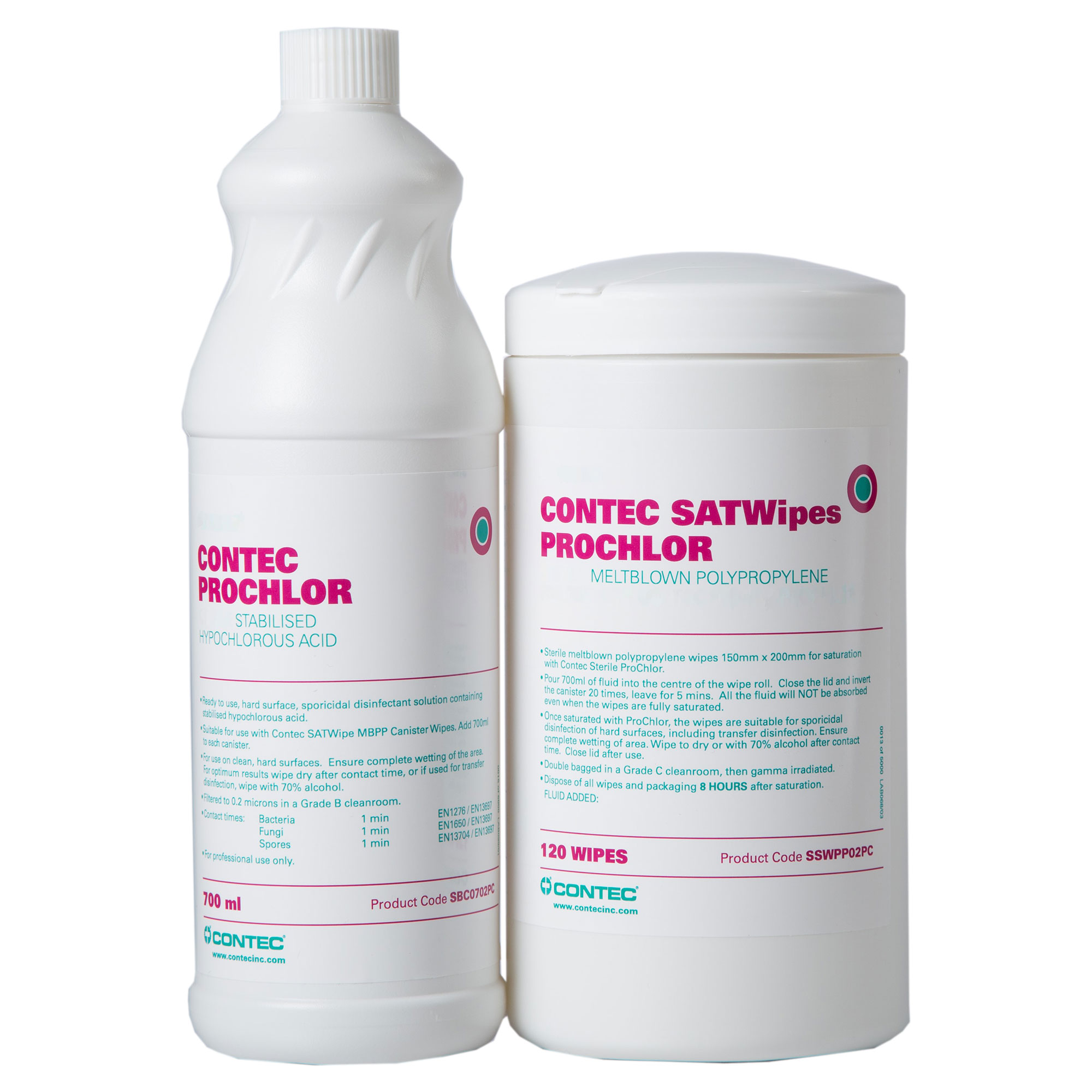 Contec SATWipes ProChlor cleanroom wipes