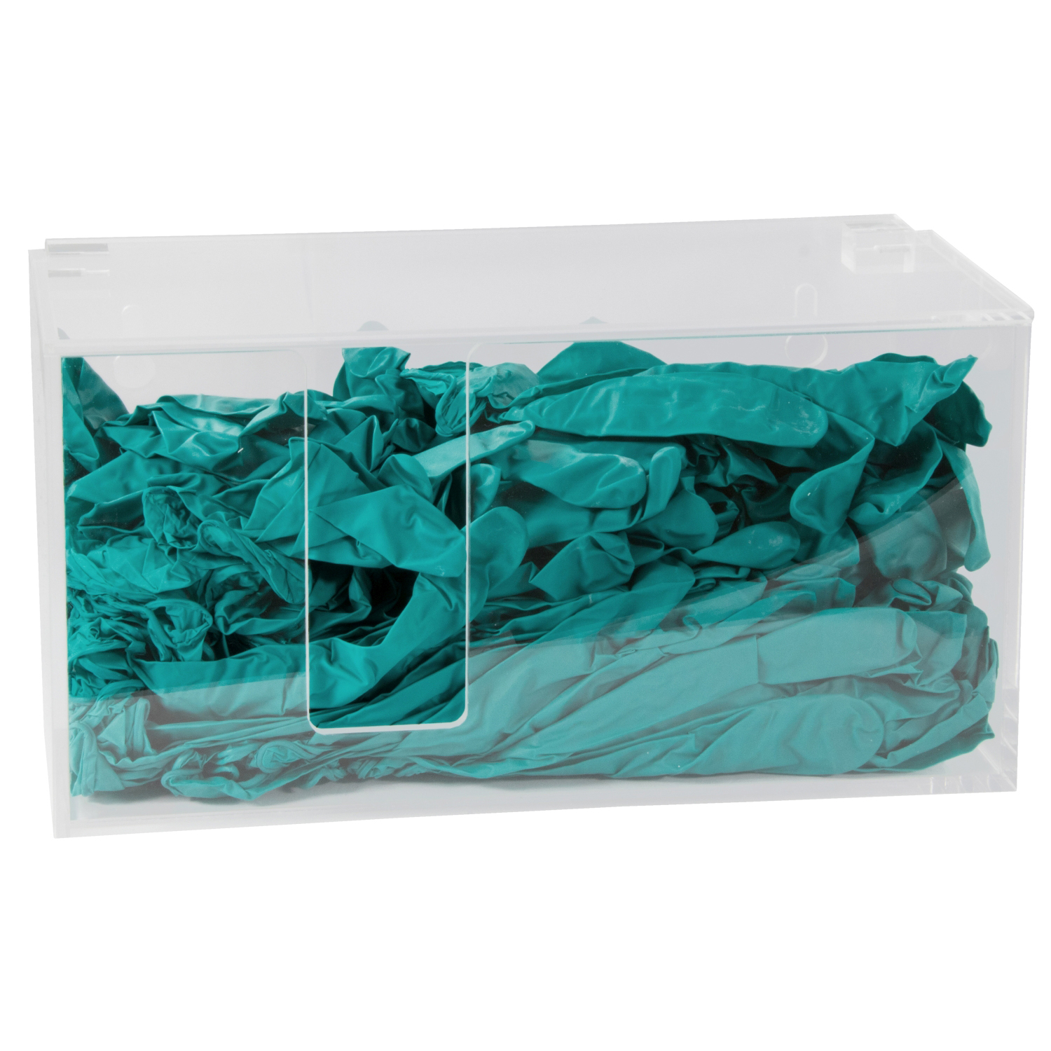 Acrylic glass dispenser box for disposable gloves